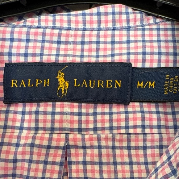 Ralph Lauren Pink and Blue Check Button-Down Shirt - Picture 2 of 4